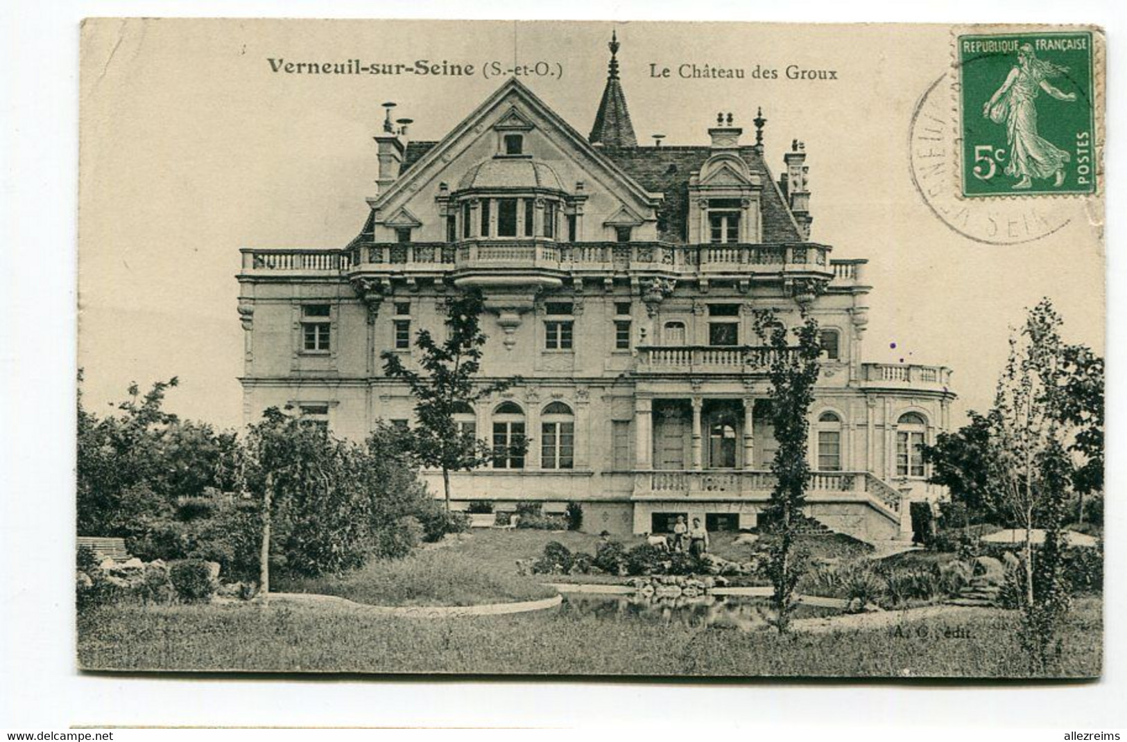 CPA  78 : VERNEUIL Sur SEINE  Château Des Groux     VOIR   DESCRIPTIF   §§§ - Verneuil Sur Seine