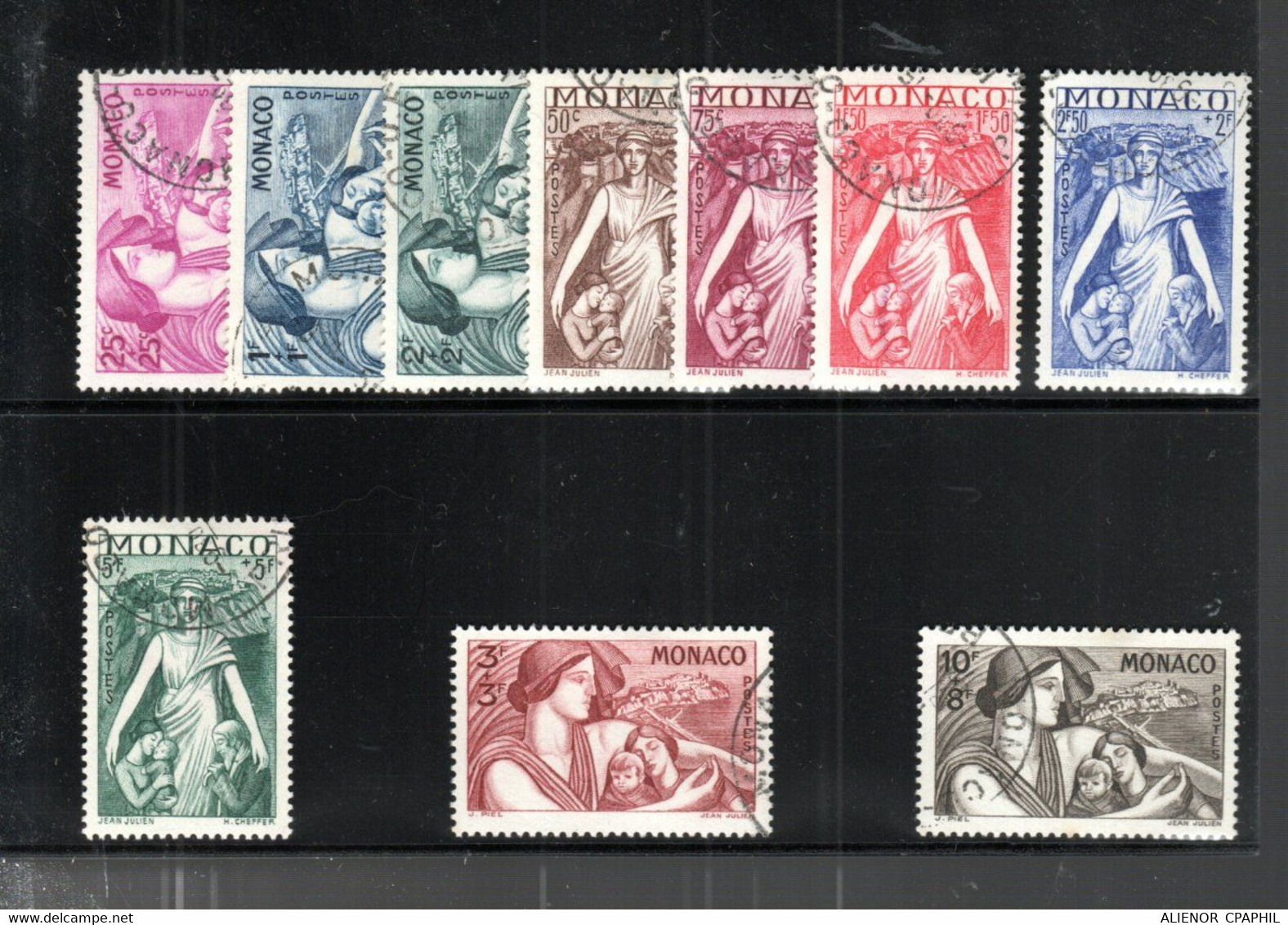 1941 - N° 215/224 - PROTECTION DE LA MERE ET DE L'ENFANT - TRES FINE OBLITERATION - - Unused Stamps