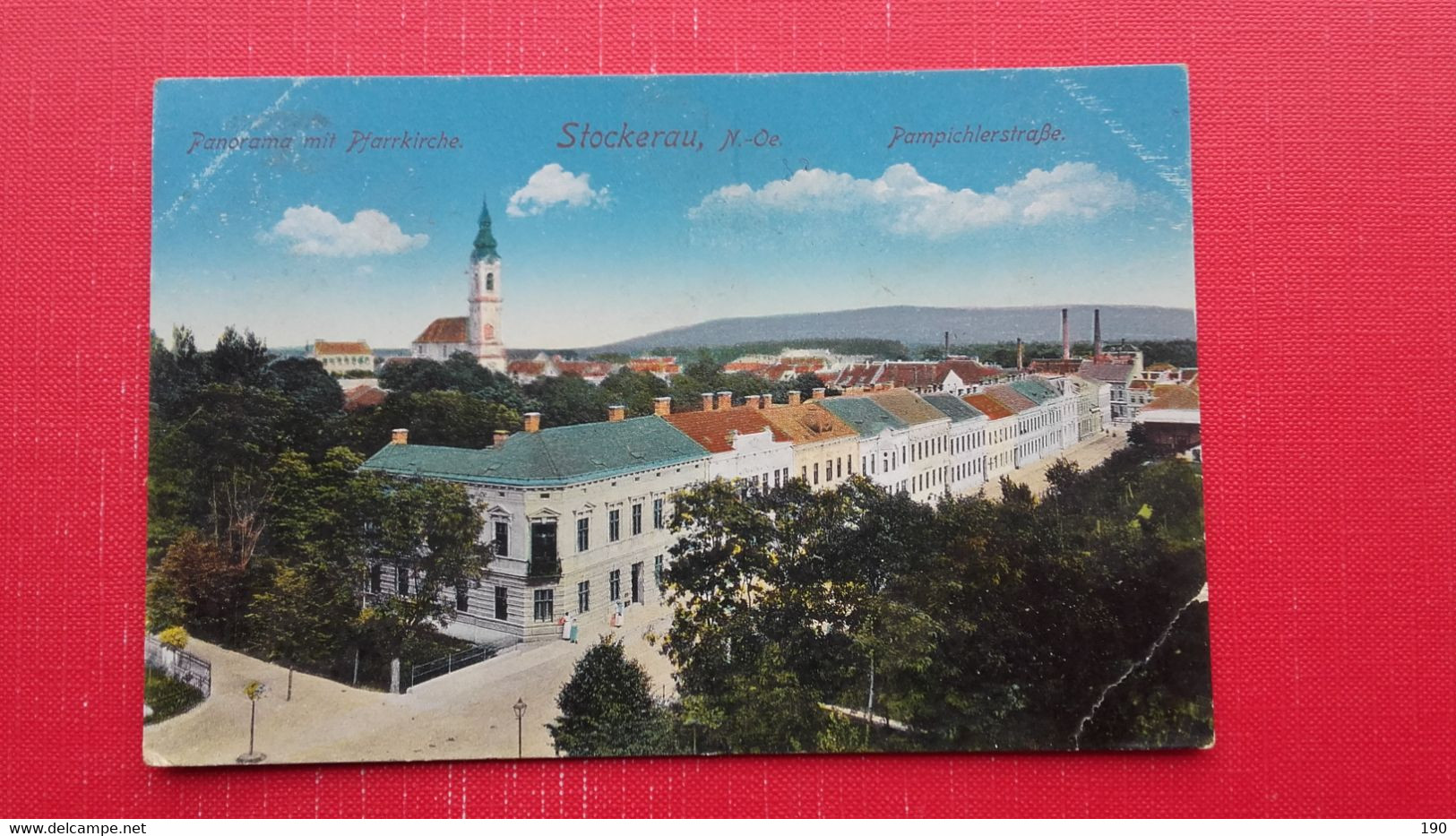 Stockerau.Panorama Mit Pfarrkirche.Pampichlerstrasse - Stockerau