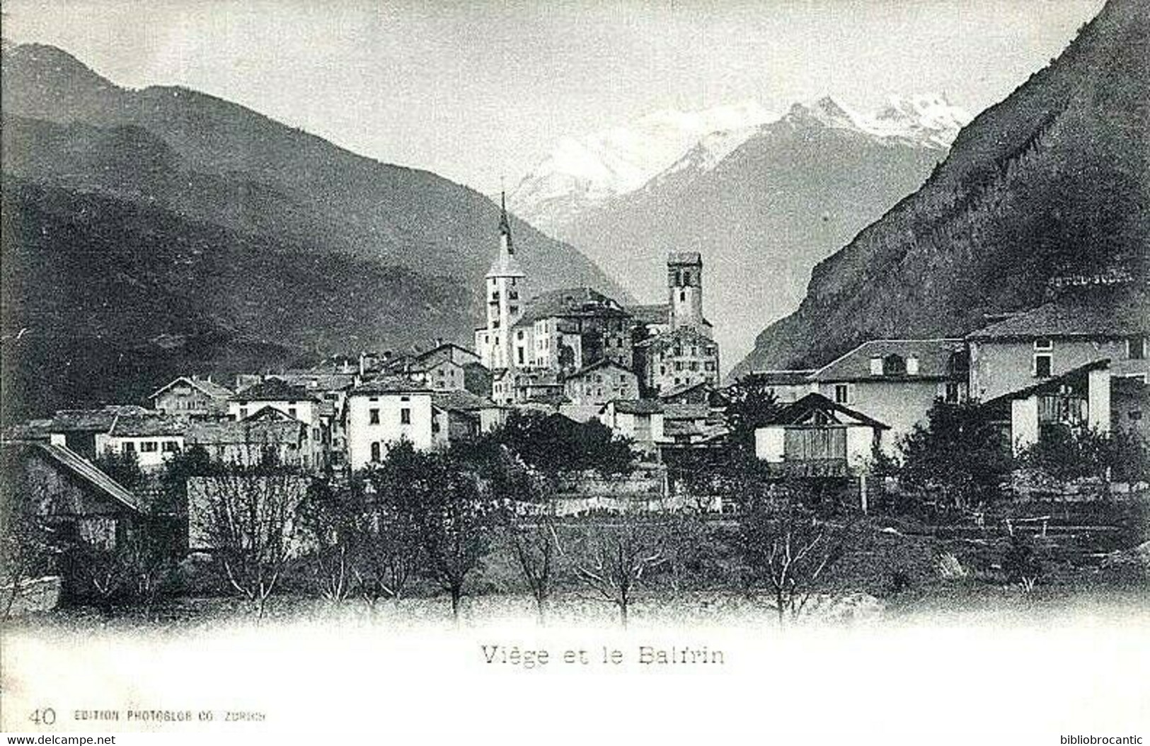 SUISSE CPA Pionnière -VALAIS <  PANORAMA DE VIEGE ET LE BALFRIN - Viège