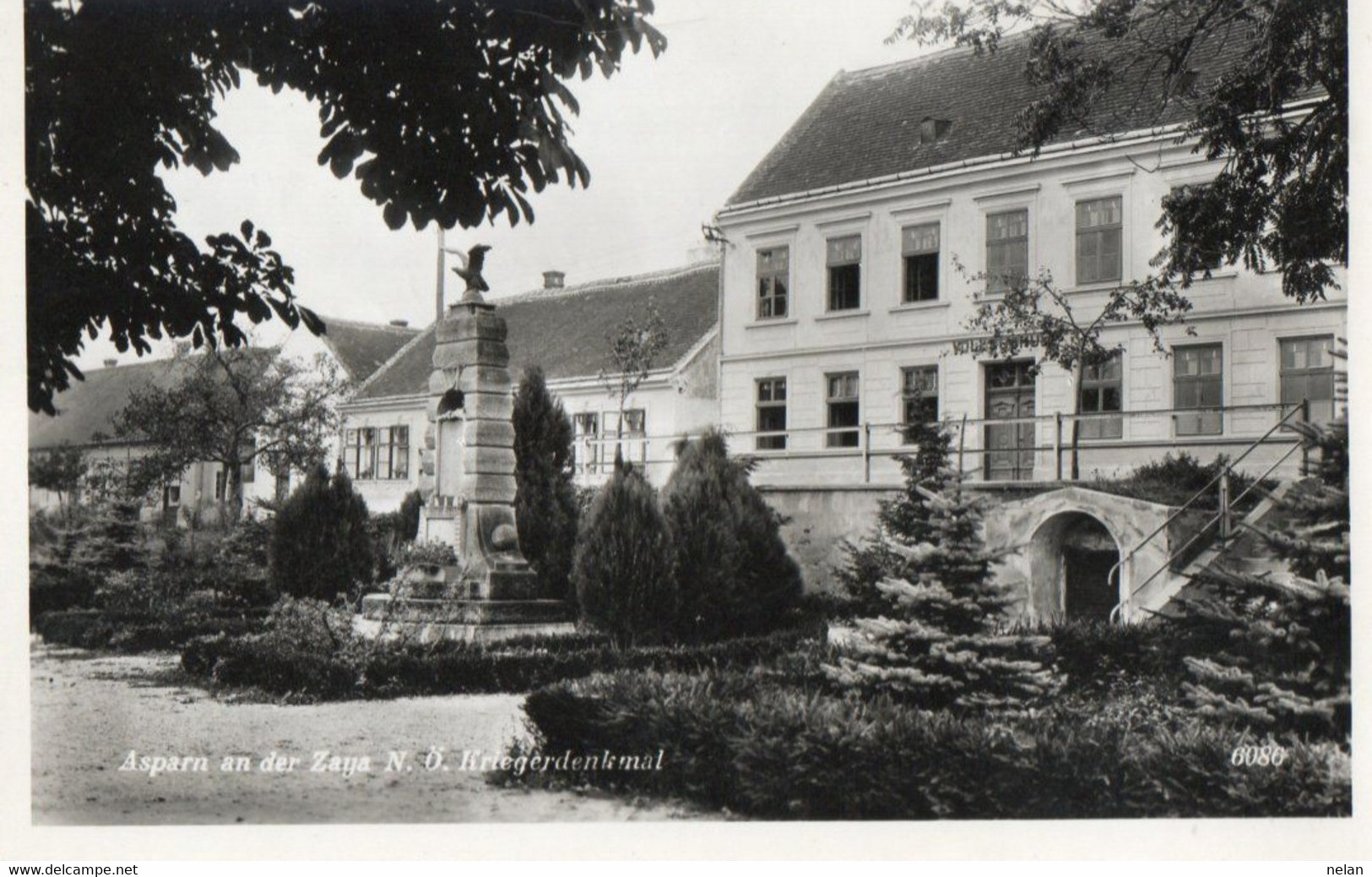 ASPARN AN DER ZAYA - KRIEGERDENKMAL - REAL PHOTO - F.P - STORIA POSTALE - Mistelbach