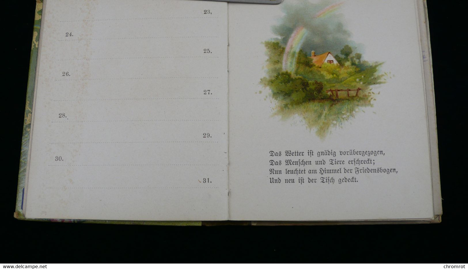 1899 CALENDRIER KALENDER 12 Monate Kalender Gedichte GEBURTSTAGBUCH Versen / Helene - Krüger Breslau Allemand 11 x 9 cm