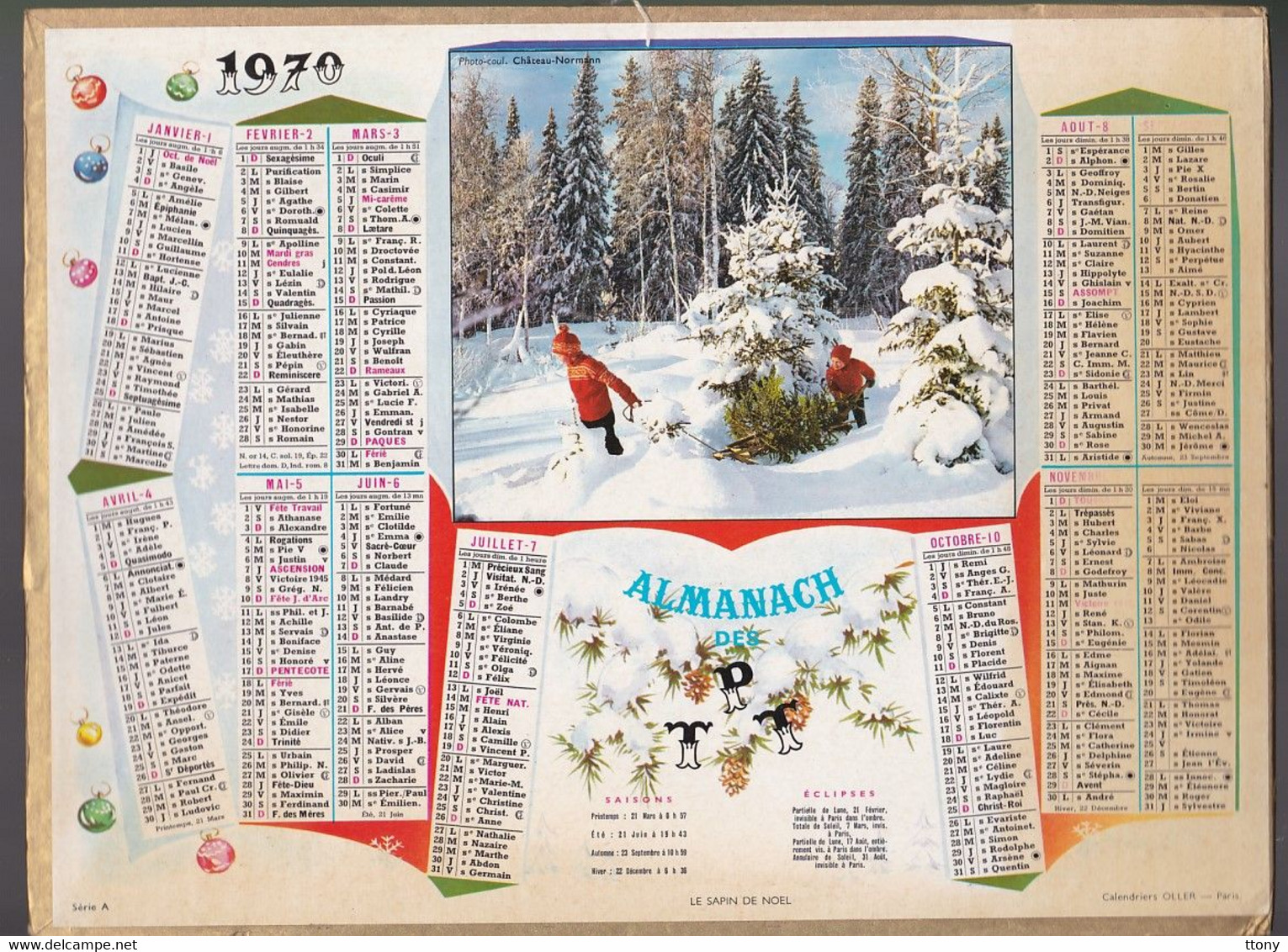 25 calendriers  P.T.T : 11  calendrier années 1960 -68- 69- 70  et 14 almanach  thème cinéma (tous scannés recto-verso )