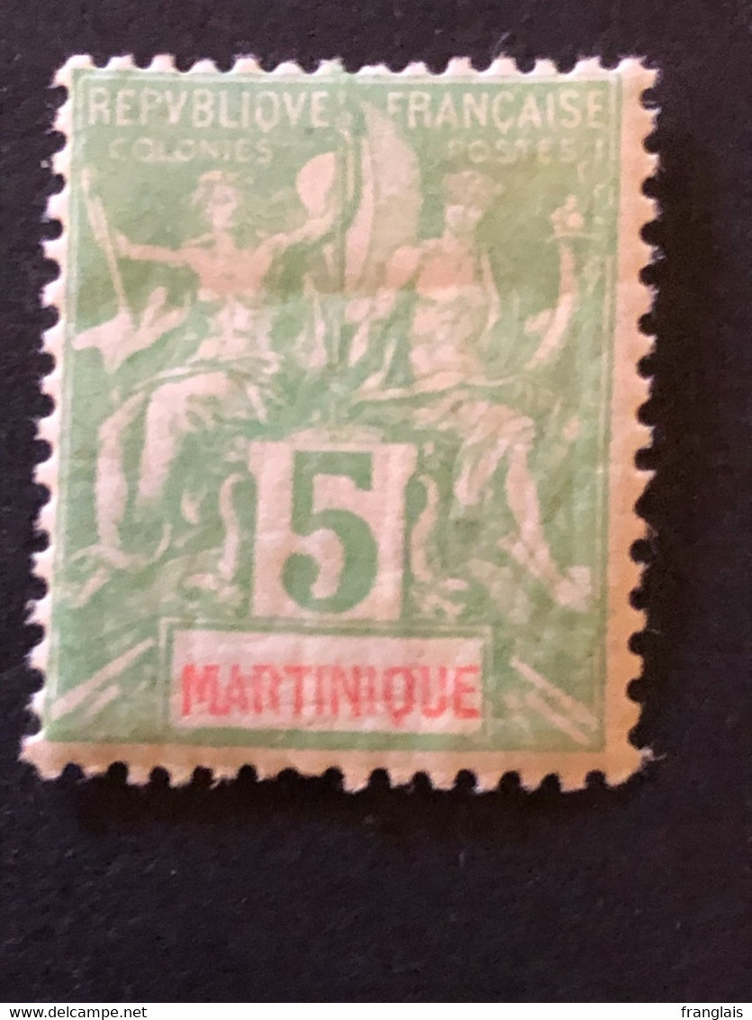 Martinique.  Yv 34   5c Vert, Neuf Avec Charnière* - Unused Stamps