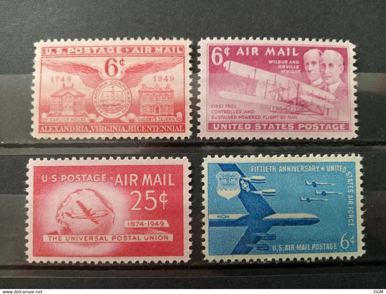 Estados Unidos. USA. 1949/1957. Air Mail. Alexandria, UPU, Wright, Air Force Anniversary. Nuevos ** - 2b. 1941-1960 Nuevos