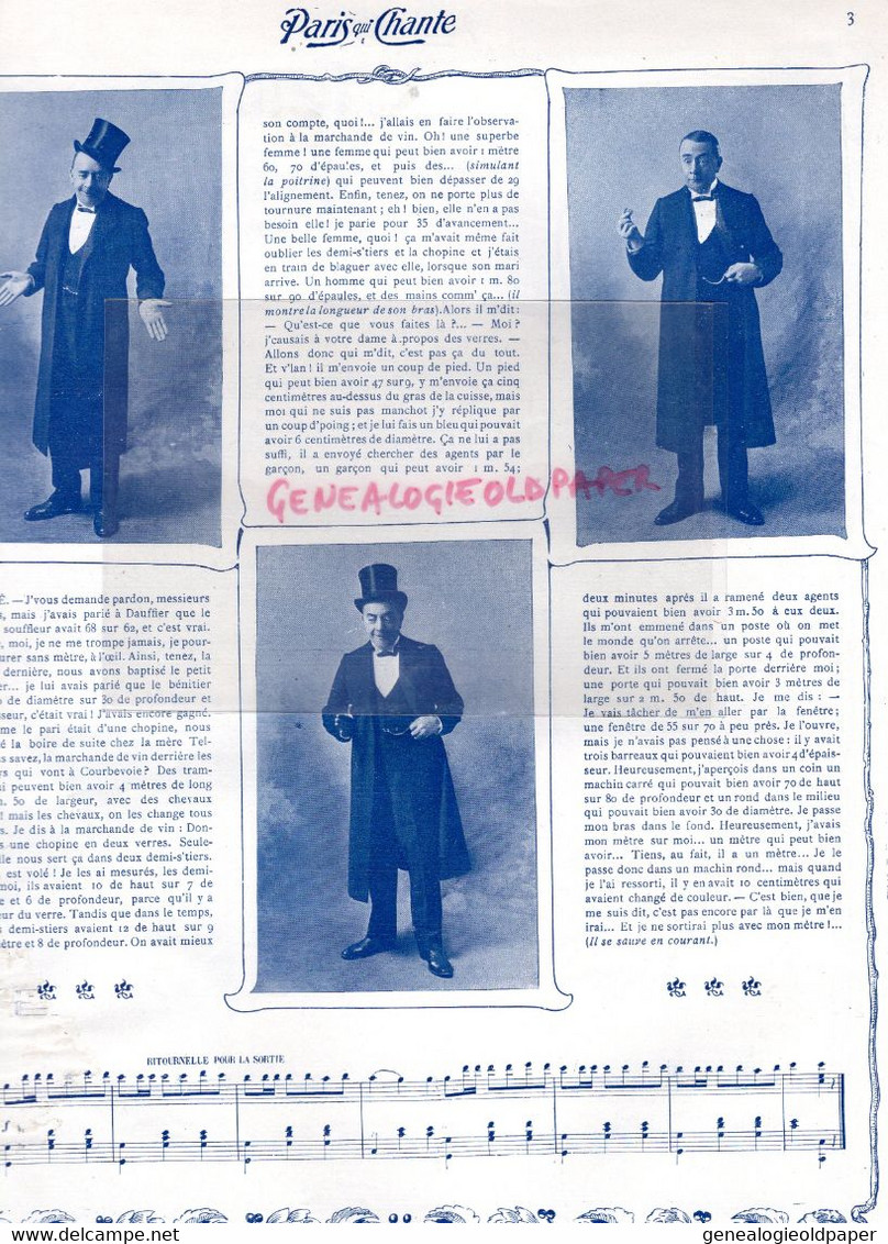 PARIS QUI CHANTE- PARTITION MUSIQUE-N° 71- 1904- POLIN-LE MESUREUR-CLOVIS-MAZURKA-SERENADE PROVENCALE-DIAZ- - Partituren