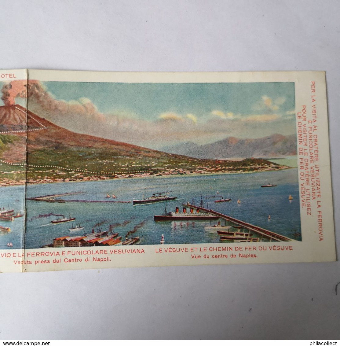 Double Card Mount Vesuvius Railway 19?? - Otros & Sin Clasificación