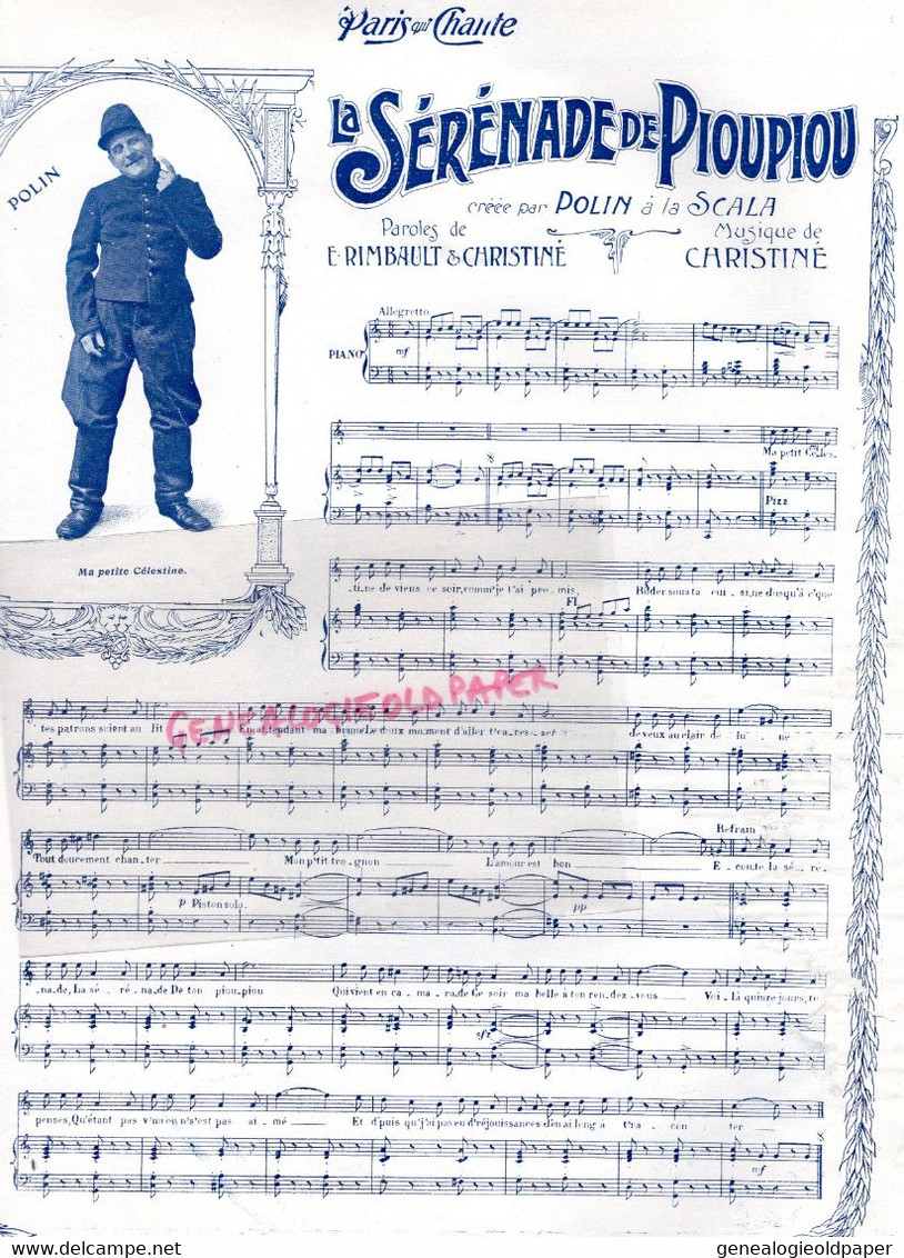 PARIS QUI CHANTE- PARTITION MUSIQUE-N° 72- 1904- POLIN-DE LILO-VALSE AU BAISER-SERENADE PIOUPIOU-SCALA-SUZANNE ELLEN- - Partitions Musicales Anciennes