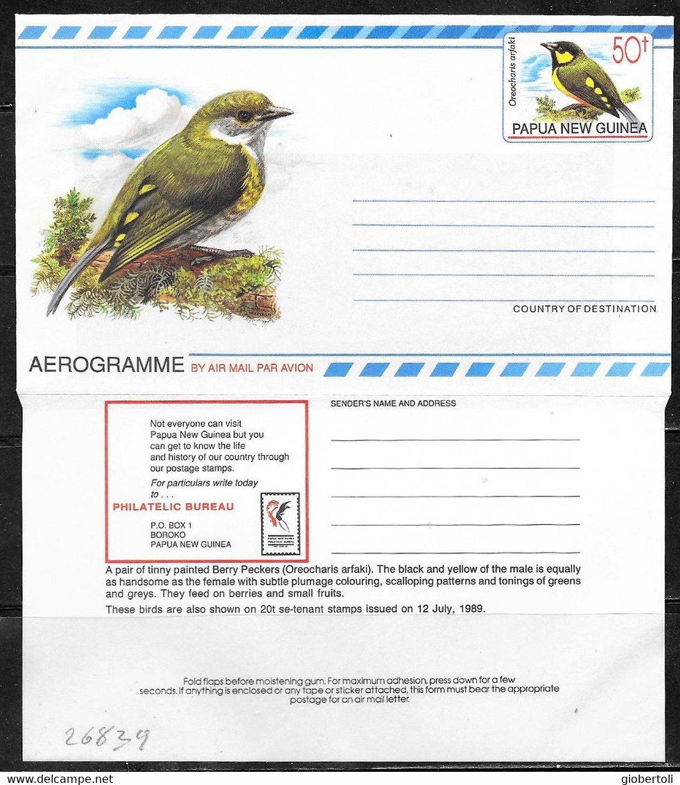 Papua New Guinea: Intero, Stationery, Entier, Oreocharis Arfaki - Sparrows