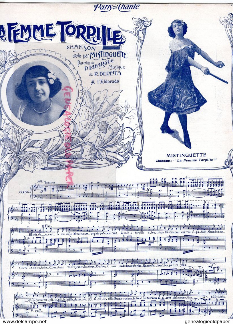 PARIS QUI CHANTE- PARTITION MUSIQUE-N° 97- 1904- POLIN-MISTINGUETTE-ACROBATE CIRQUE-ECOLE YUILIAN'S-FEMME TORPILLE- - Scores & Partitions