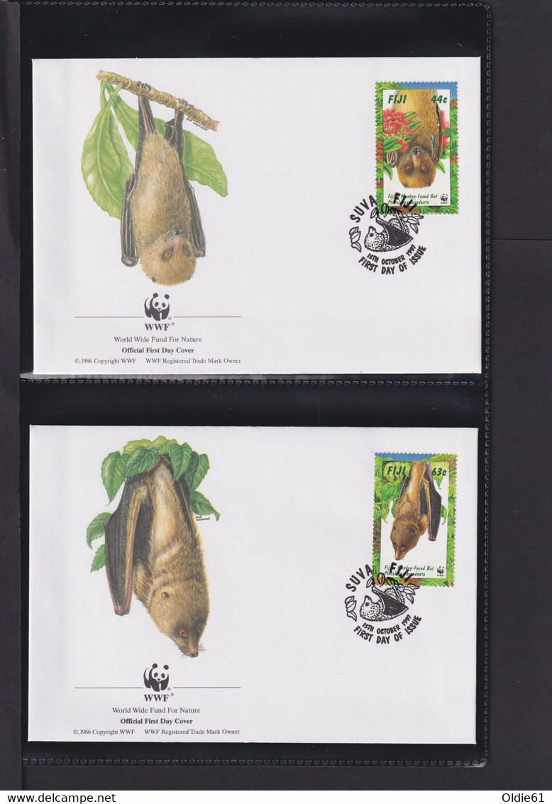 1997  Fidschi  Inseln  WWF  "Der Fidschi-Affengesicht-Fkughund"  Komplettes Kapitel - Collections, Lots & Series