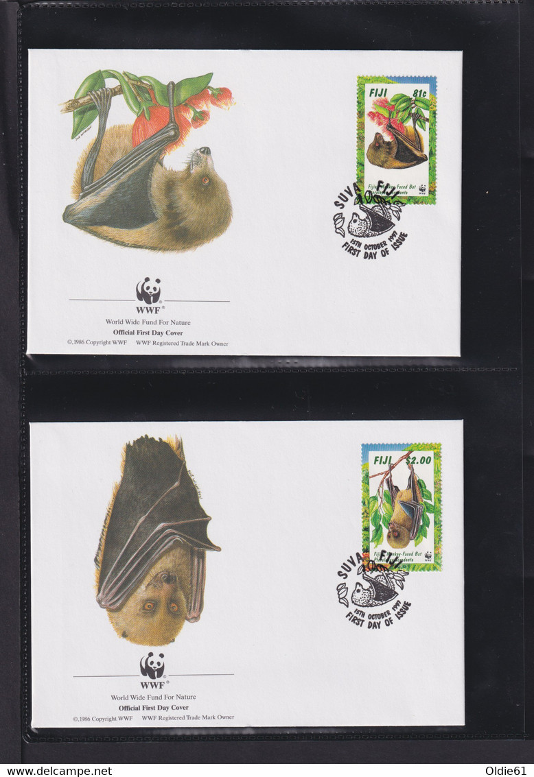 1997  Fidschi  Inseln  WWF  "Der Fidschi-Affengesicht-Fkughund"  Komplettes Kapitel - Collections, Lots & Series