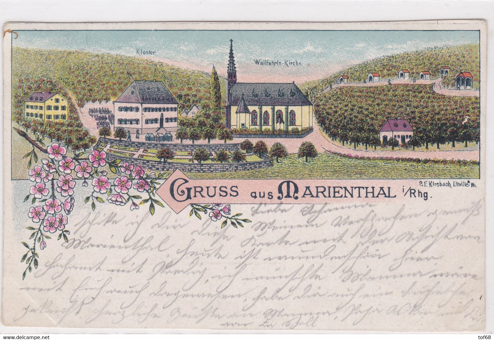 Gruss Aus Marienthal Rheingau 1897 - Rheingau