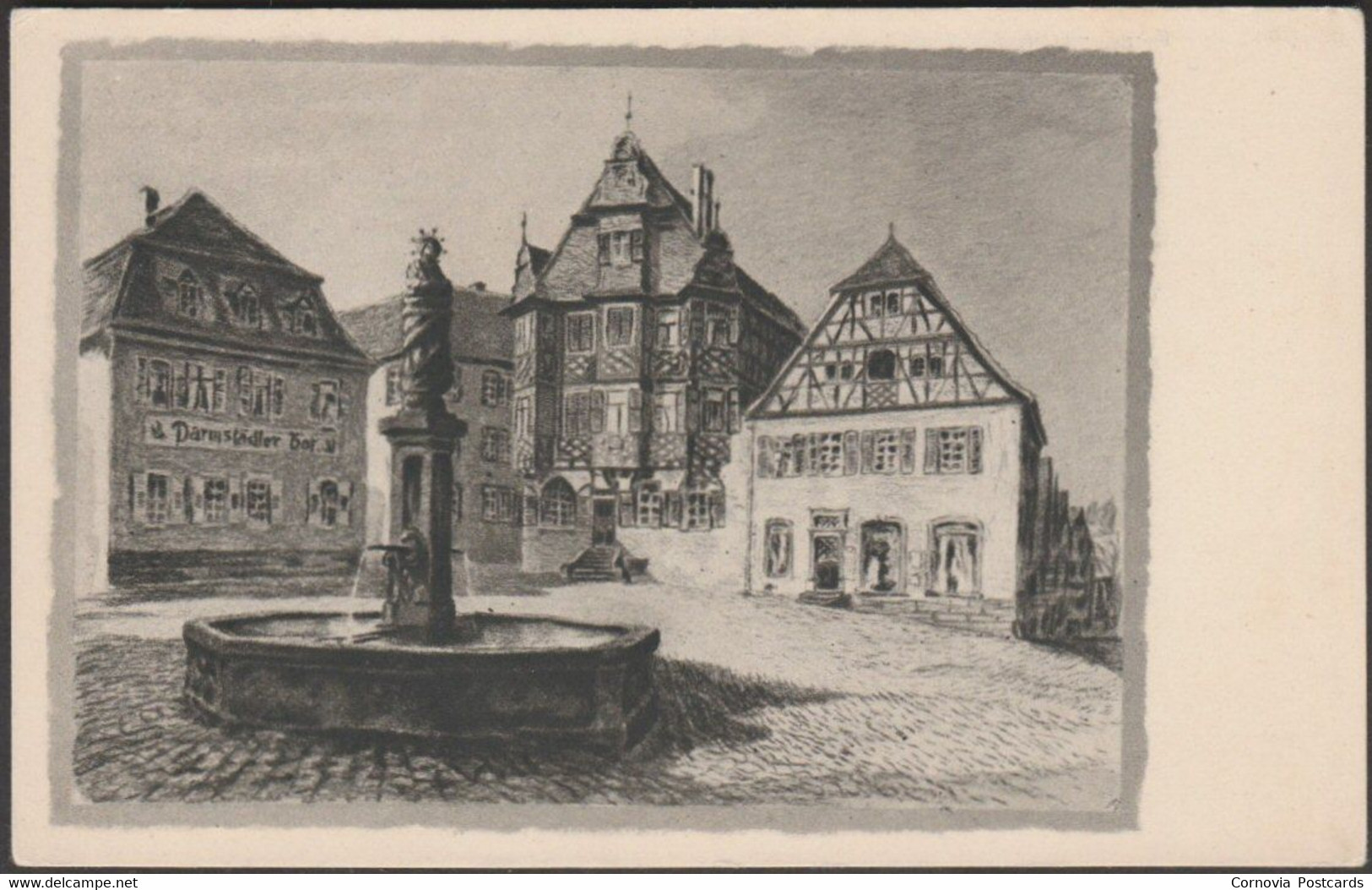 Marktplatz Mit Liebig-Apotheke, Heppenheim An Der Bergstrasse, C.1940 - Adam Allendorf AK - Heppenheim