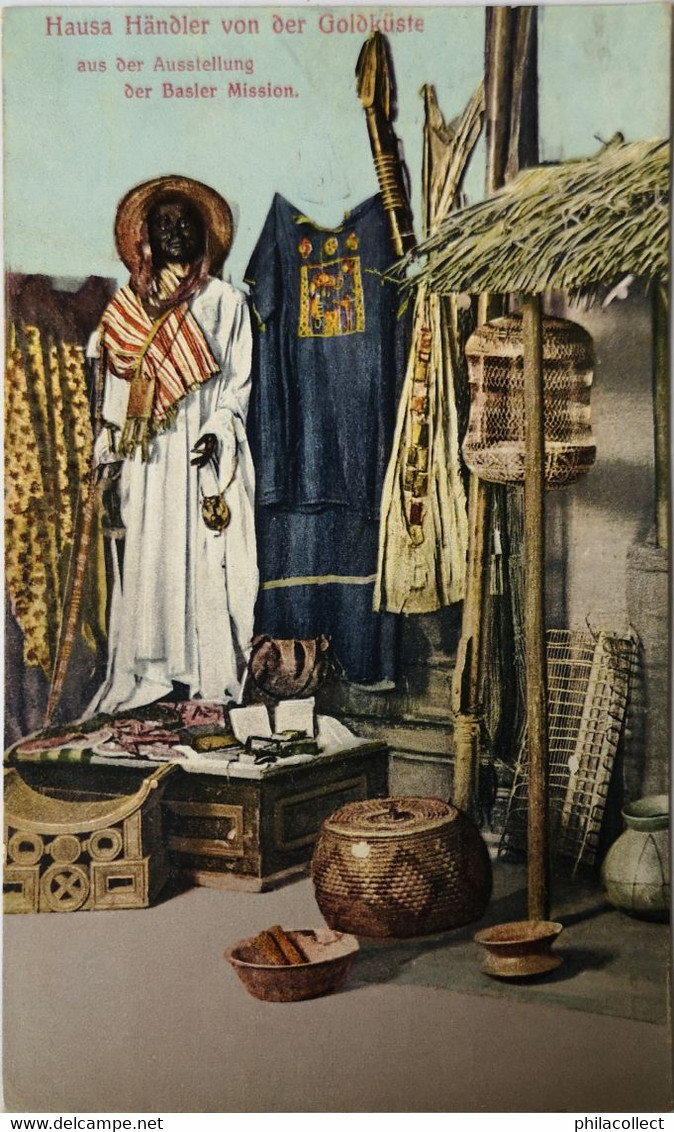 Suisse (BS) Basel // Hausa Handler Von Der Goldkuste Aus Der Ausstellung Basler Mission 1911 - Bâle