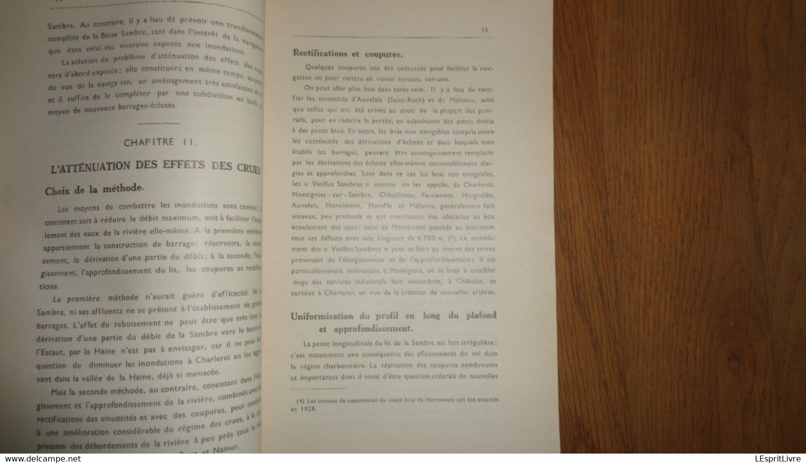 LA SAMBRE Programme D'Amélioration De La Navigation Et Du Régime Des Crues A Caulier  Régionalisme Hainaut Cours D'Eau - Belgique