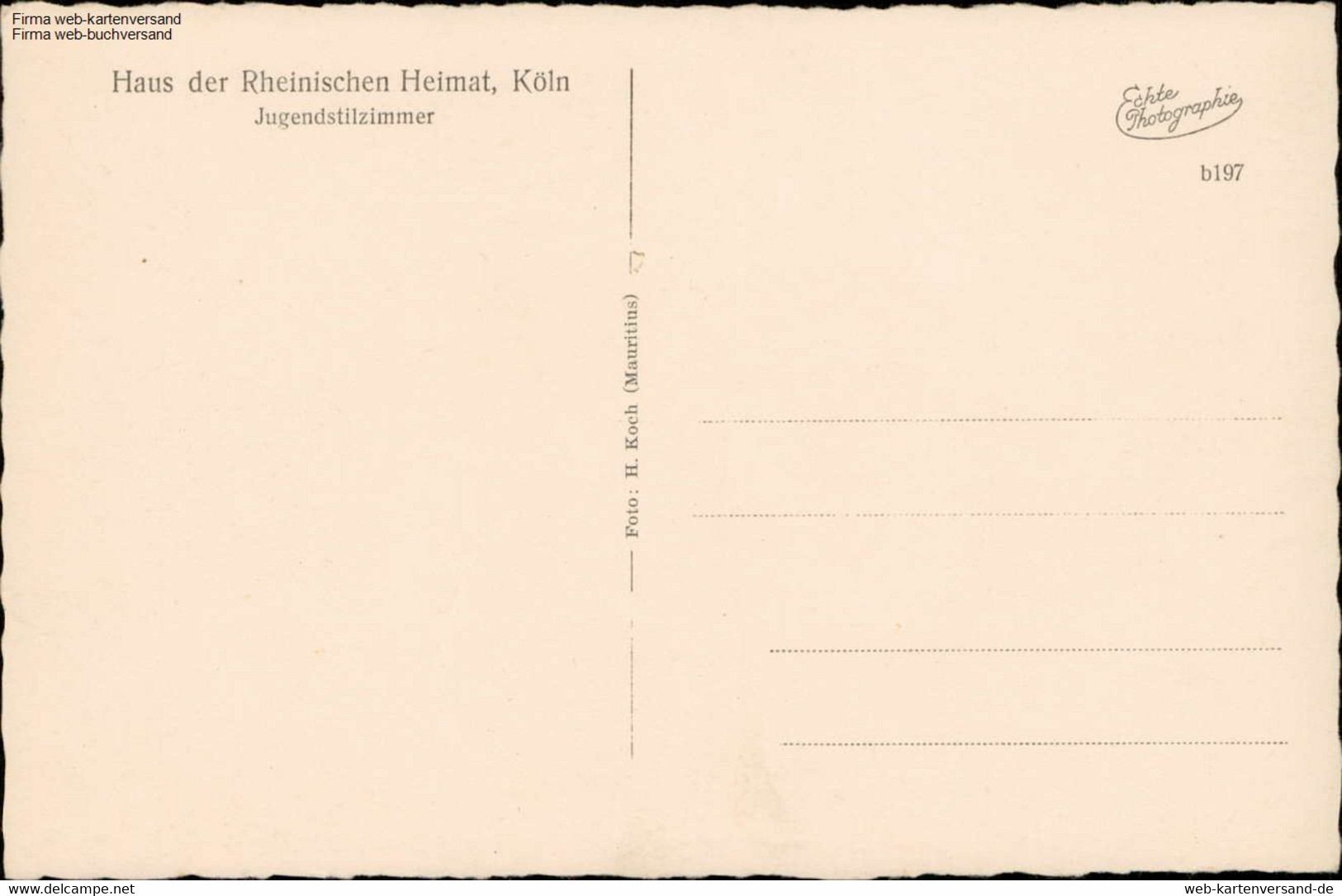 1097585  Haus Der Rhein. Heimat, Köln, Jugenstilzimmer - Otros & Sin Clasificación