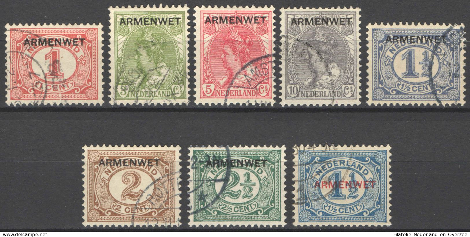 Nederland 1913 Dienst 1/8 Gestempeld/Used Armenwet, Service Stamps. - Service