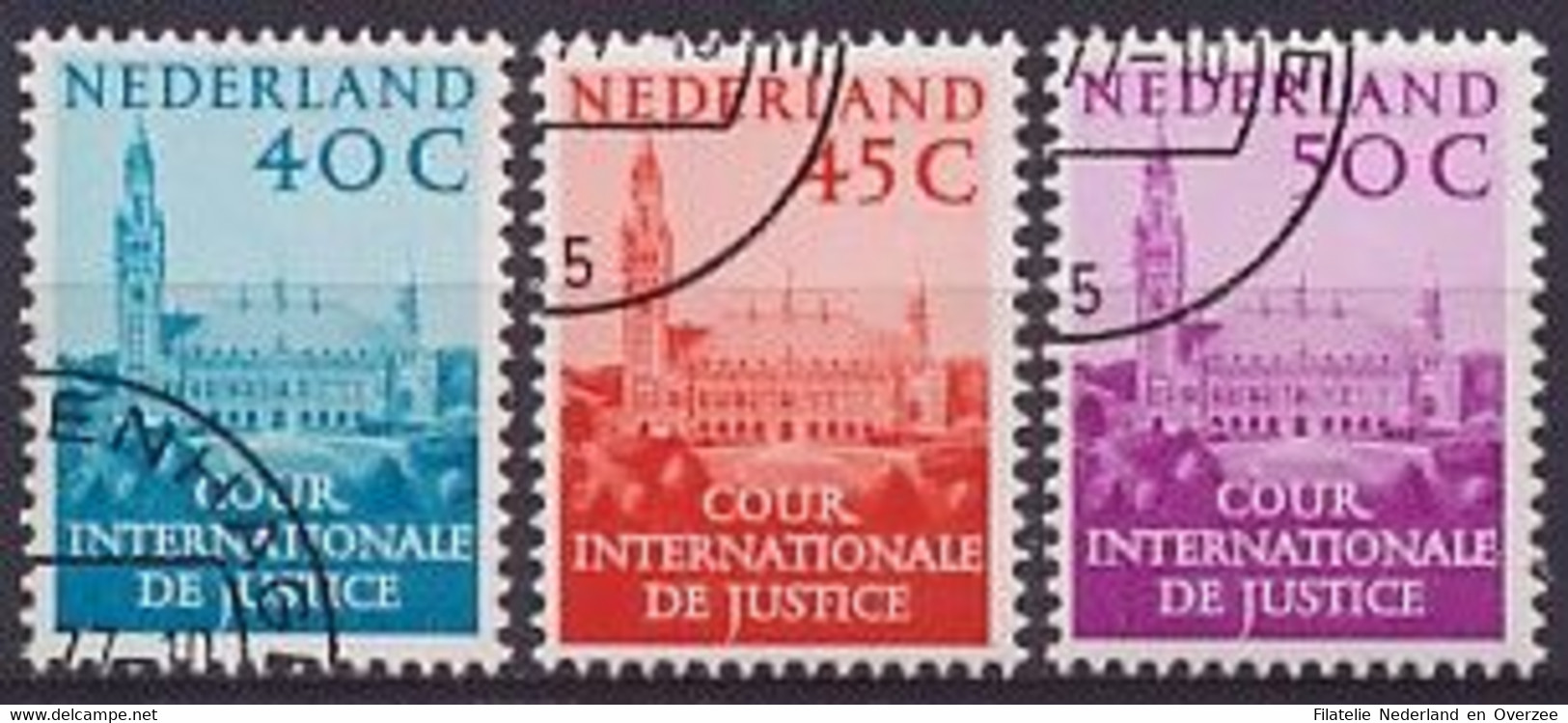 Nederland 1977 Dienst 41/43 Gestempeld/Used Cour Internationale De Justice, Service Stamps - Servizio