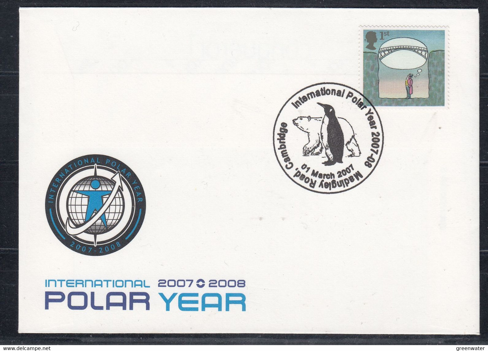 Great Britain 2007 International Polar Year Cover Ca Cambridge 01 March 2007 (57457) - Internationales Polarjahr