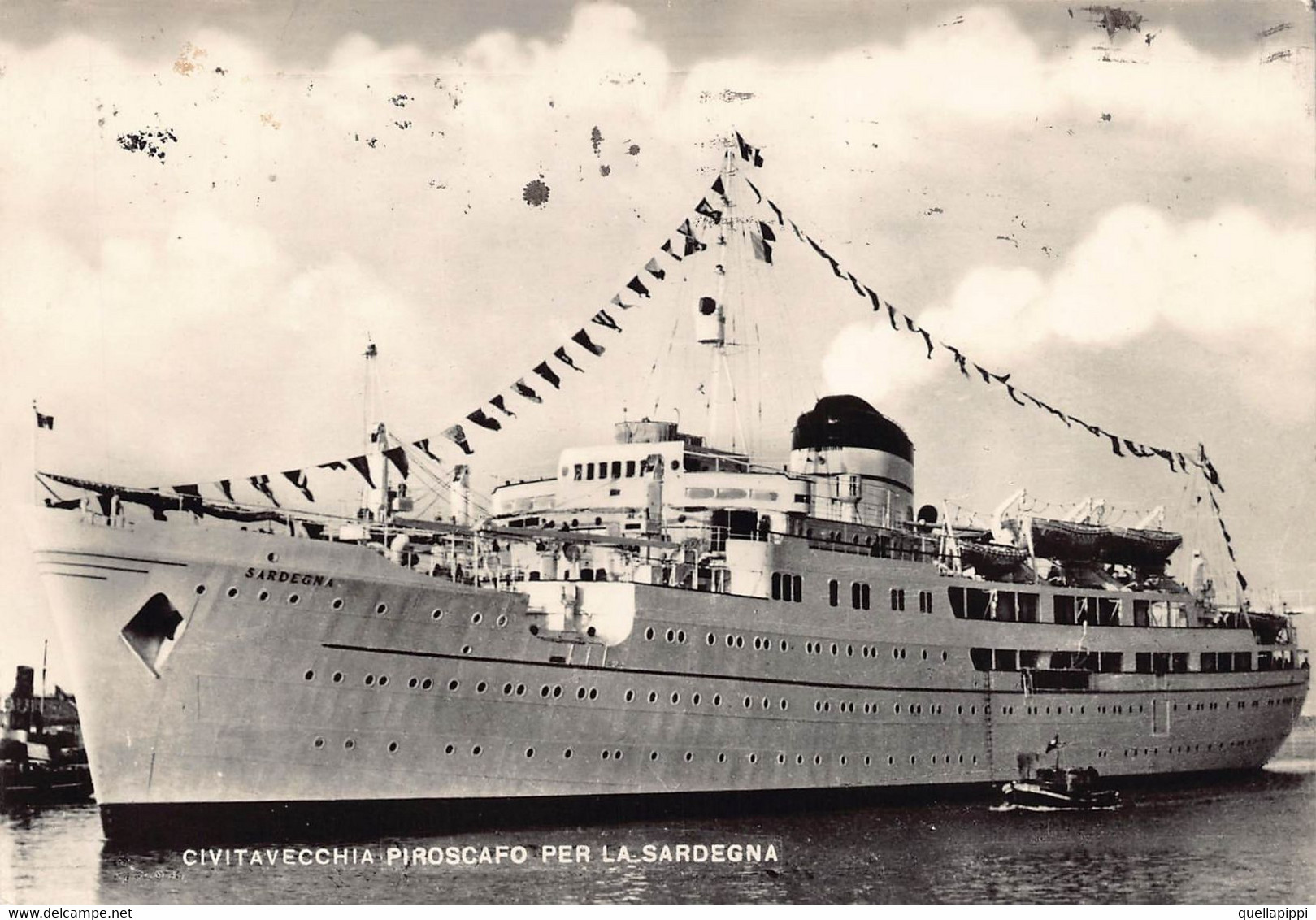 013649 "CIVITAVECCHIA - PIROSCAFO PER LA SARDEGNA"   CART SPED 1957 - Civitavecchia