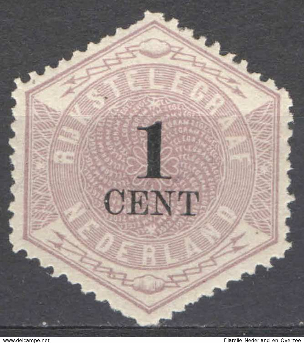 Nederland 1879 Telegramzegel 1 Ongebruikt/MH - Telegrafi