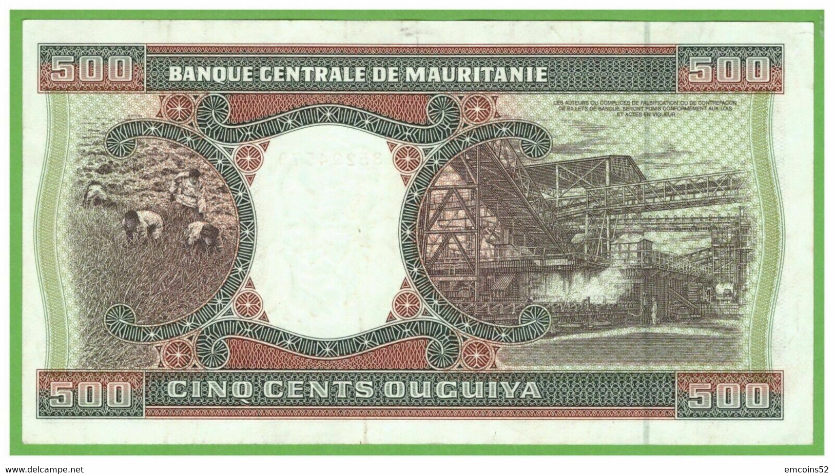 MAURITANIA 500 OUGUIYA 2002  P-8c  VF - Mauritanie