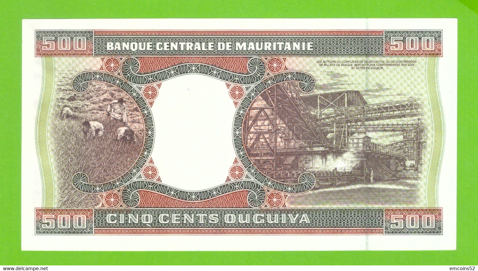 MAURITANIA 500 OUGUIYA 2002  P-8c  UNC - Mauritanie