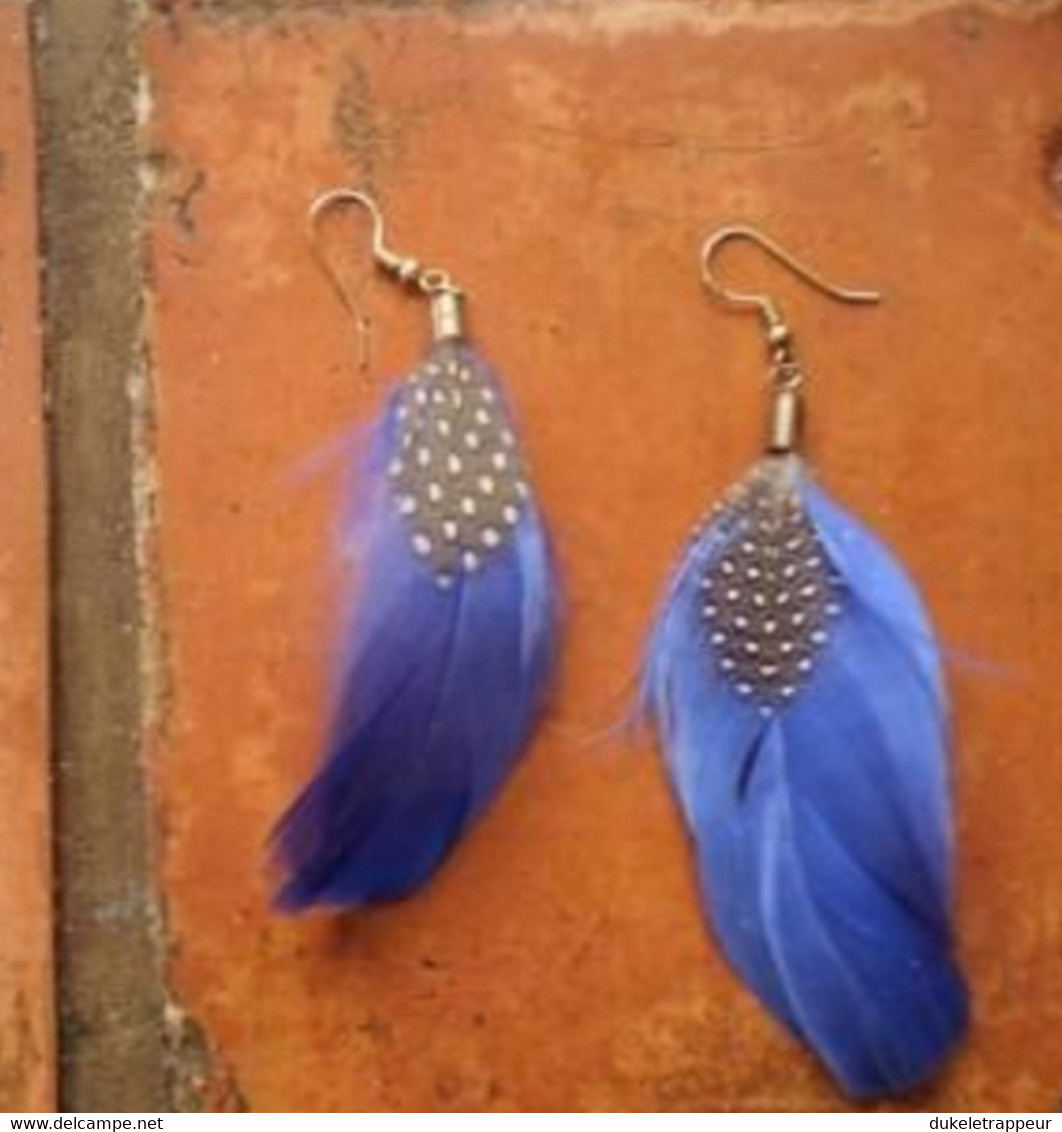 Boucles D'oreilles Plumes : Indien, Country , Cowboy ! - Aretes