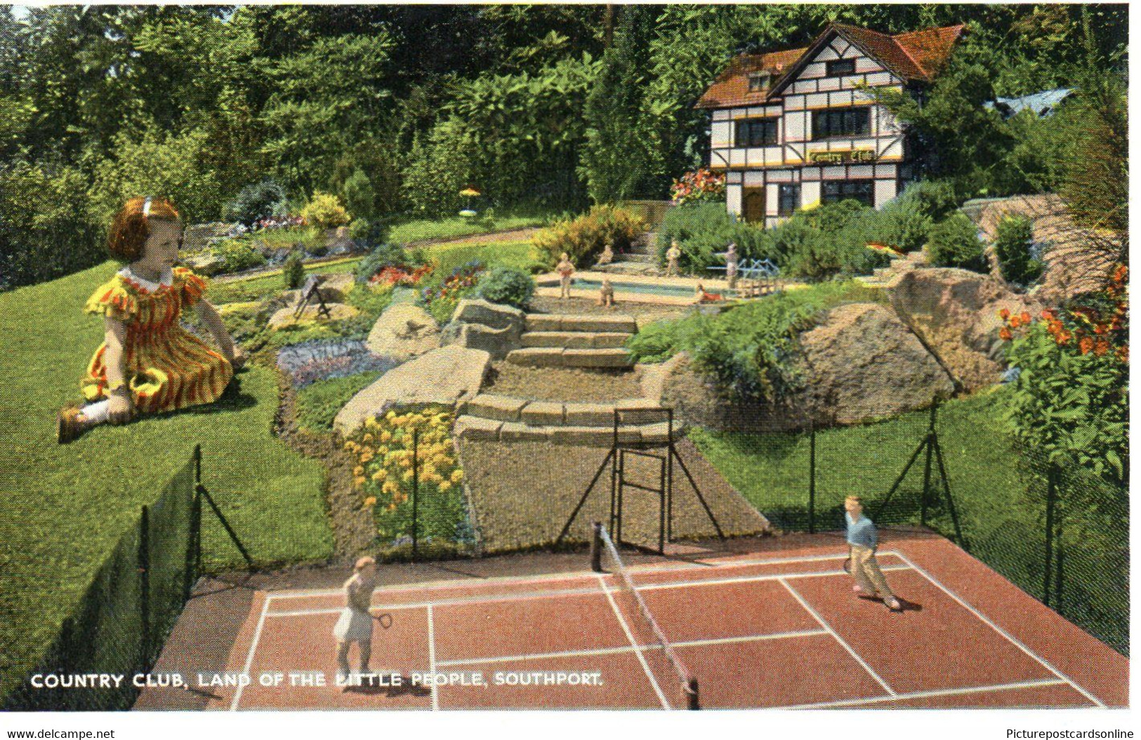 SOUTHPORT COUNTRY CLUB LAND OF THE LITTLE PEOPLE OLD COLOUR POSTCARD LANCASHIRE - Southport