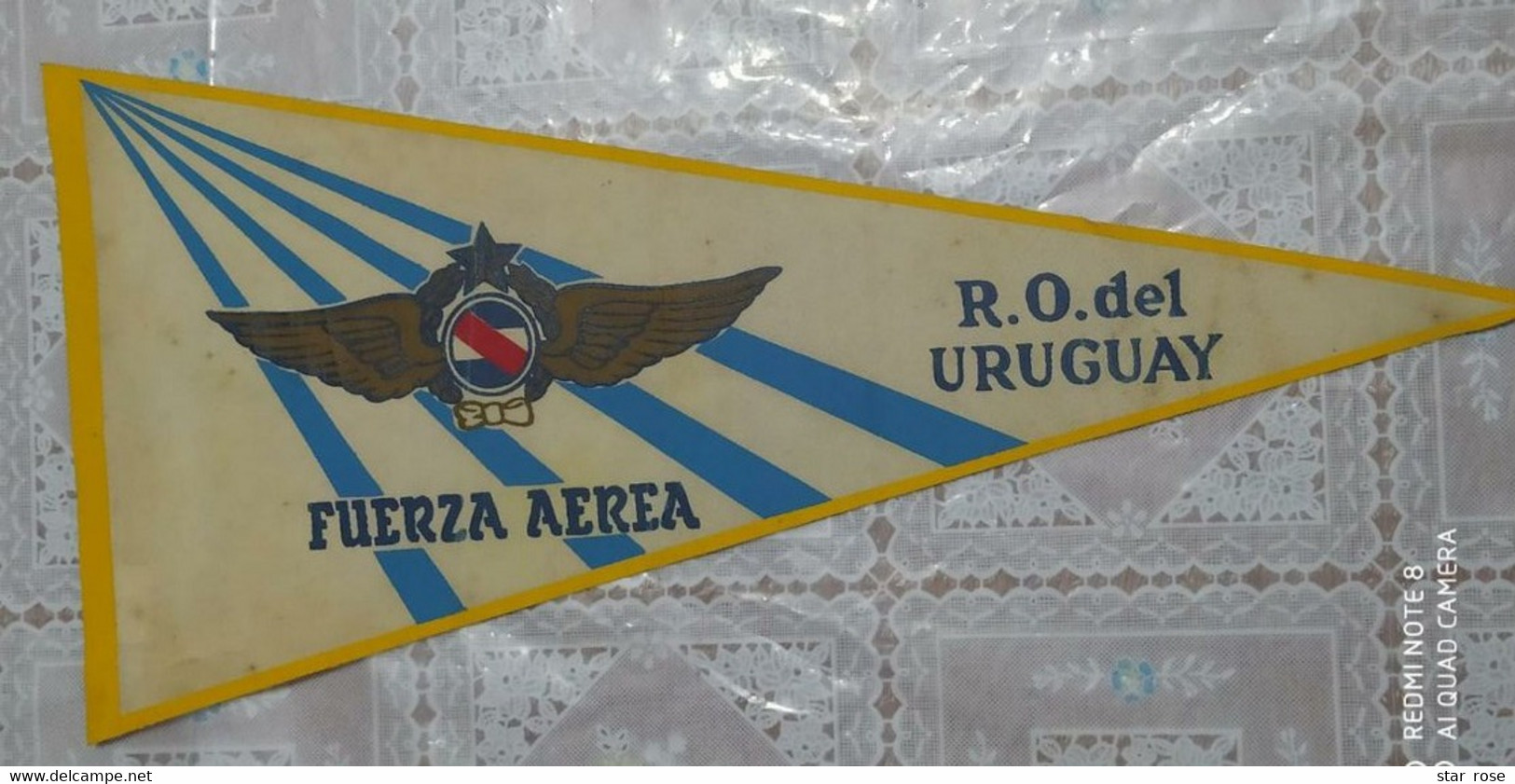 Flag (Pennant / Banderín) - Uruguay - Military - Air Force - 38cm - Flaggen