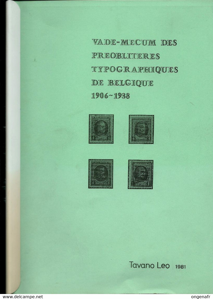 Préo Typo 1906/1938 Par Tavano Léo - 1981 - Format A4 - 60 Pages - Otros & Sin Clasificación