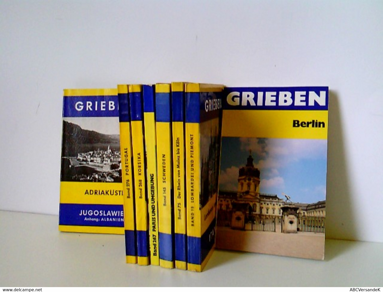 KONVOLUT/Grieben-Reiseführer - 8 Bücher: Berlin (Bd. 6) / Lombardei Und Piemont (Bd. 15) / Der Rhein Von Mainz - Sonstige & Ohne Zuordnung