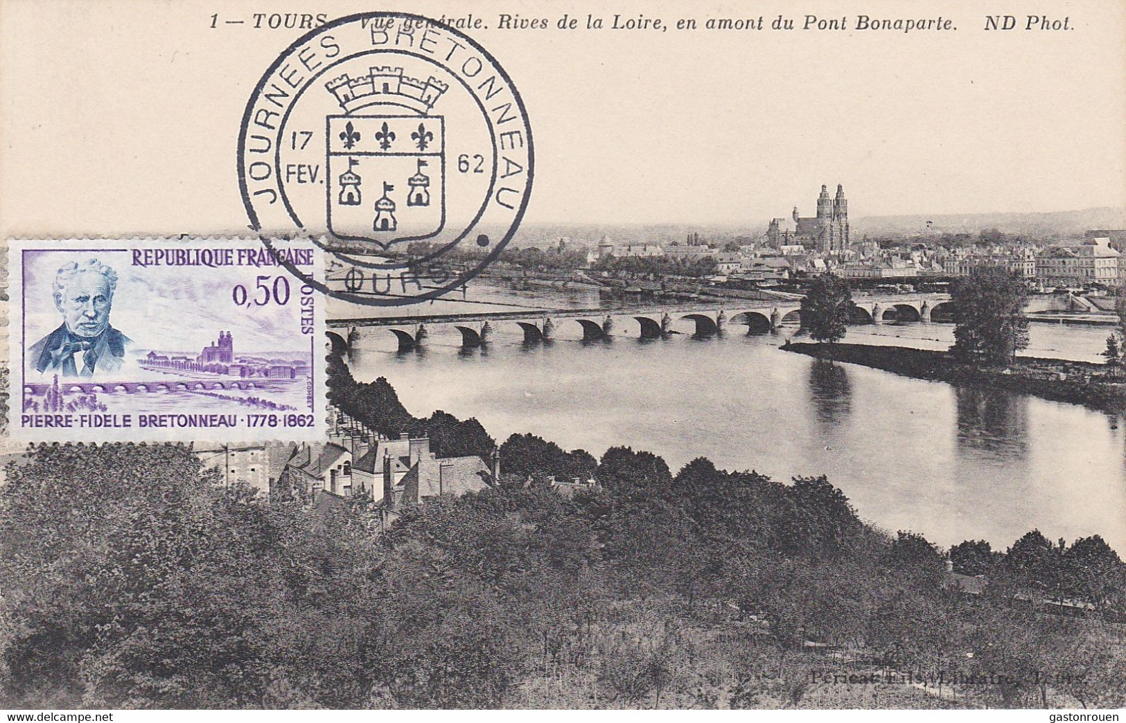 Carte Maximum France 1962 1328 Pont Tours Bretonneau - 1960-1969