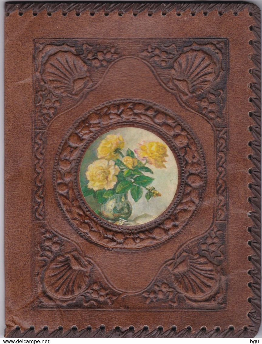 Protège Cahier Ancien - Fleurs - Coquilles Saint Jacques - Autres & Non Classés