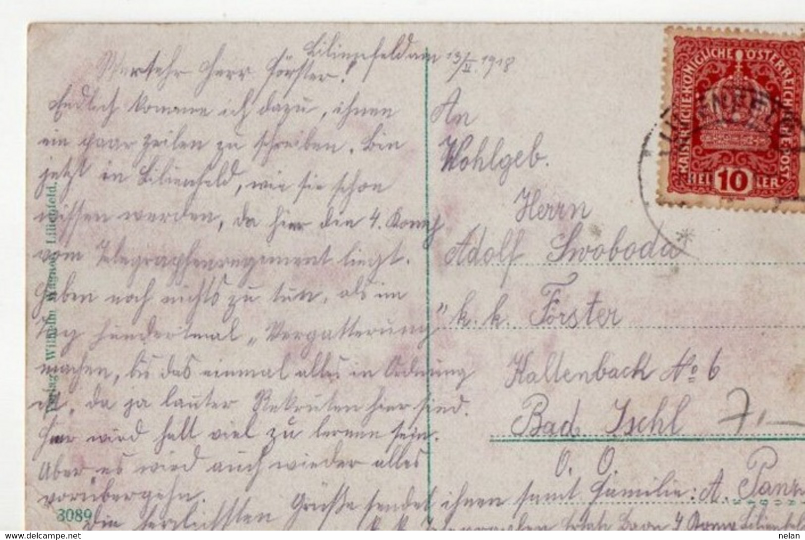 LILIENFELD  - F.P - STORIA POSTALE - Lilienfeld