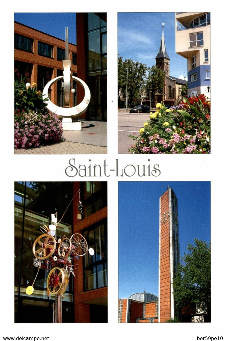 68 SAINT LOUIS PLACE DE LA MAIRIE LE TEMPLE PROTESTANT LA PLACE DE LA MAIRIE EGLISE NOTRE DAME - Saint Louis