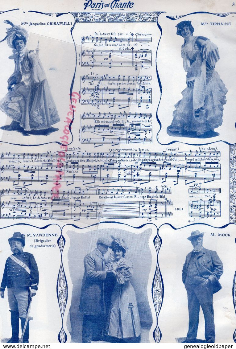 79-PARIS QUI CHANTE- PARTITION MUSIQUE-N° 52 - 1904- POLIN-ONCLE AMERIQUE-LITANIES DES PIEDS-MAYOL-MISTINGUETTE - - Partitions Musicales Anciennes