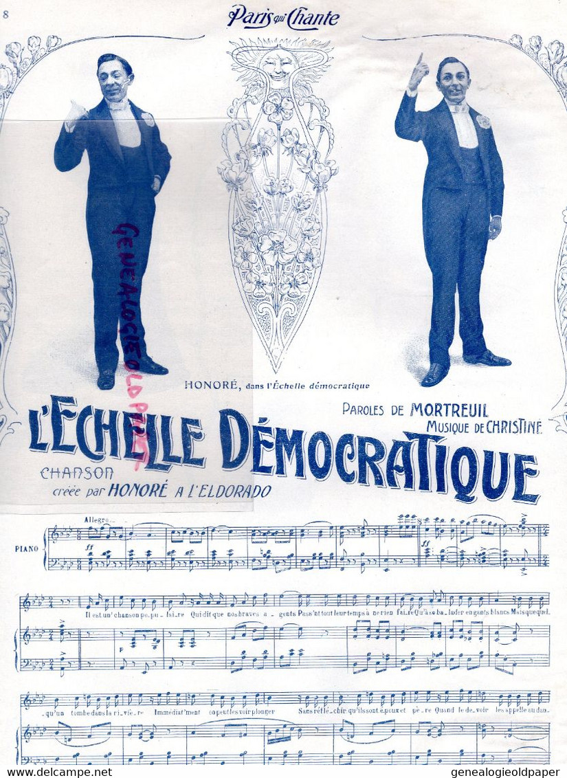 PARIS QUI CHANTE- PARTITION MUSIQUE-N°64 - 1904- POLIN-RODOLPHE BERGER VALSE-DRANEM-PAULA BREBION-ECHELLE MORTREUIL