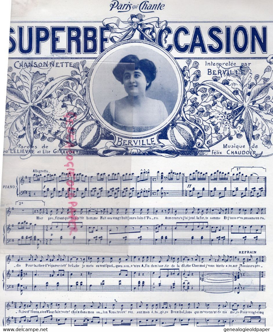 PARIS QUI CHANTE- PARTITION MUSIQUE-N° 55  - 1904- POLIN-DRANEM-BERVILLE-MAZURKA MARCENAY-CHERCHEZ LA FEMME-SARABANDE - Scores & Partitions