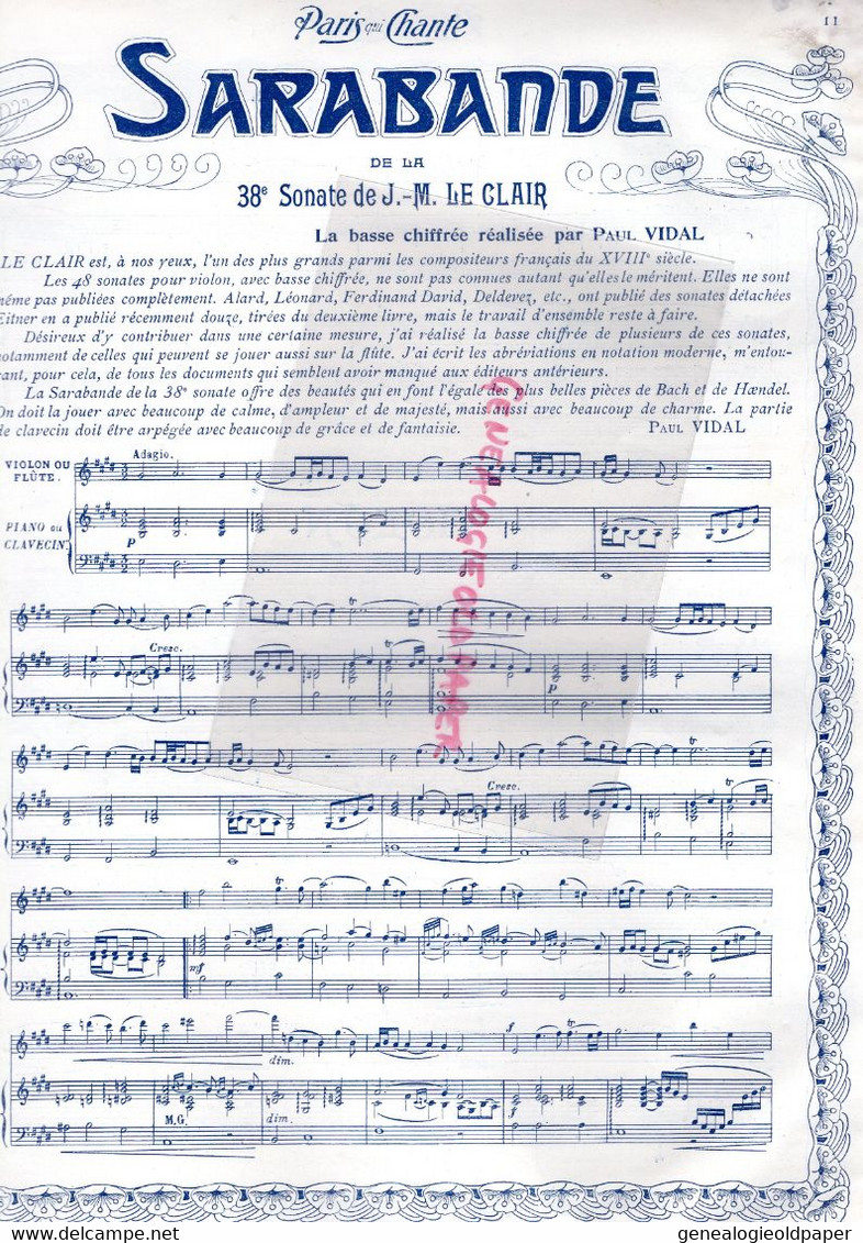 PARIS QUI CHANTE- PARTITION MUSIQUE-N° 55  - 1904- POLIN-DRANEM-BERVILLE-MAZURKA MARCENAY-CHERCHEZ LA FEMME-SARABANDE