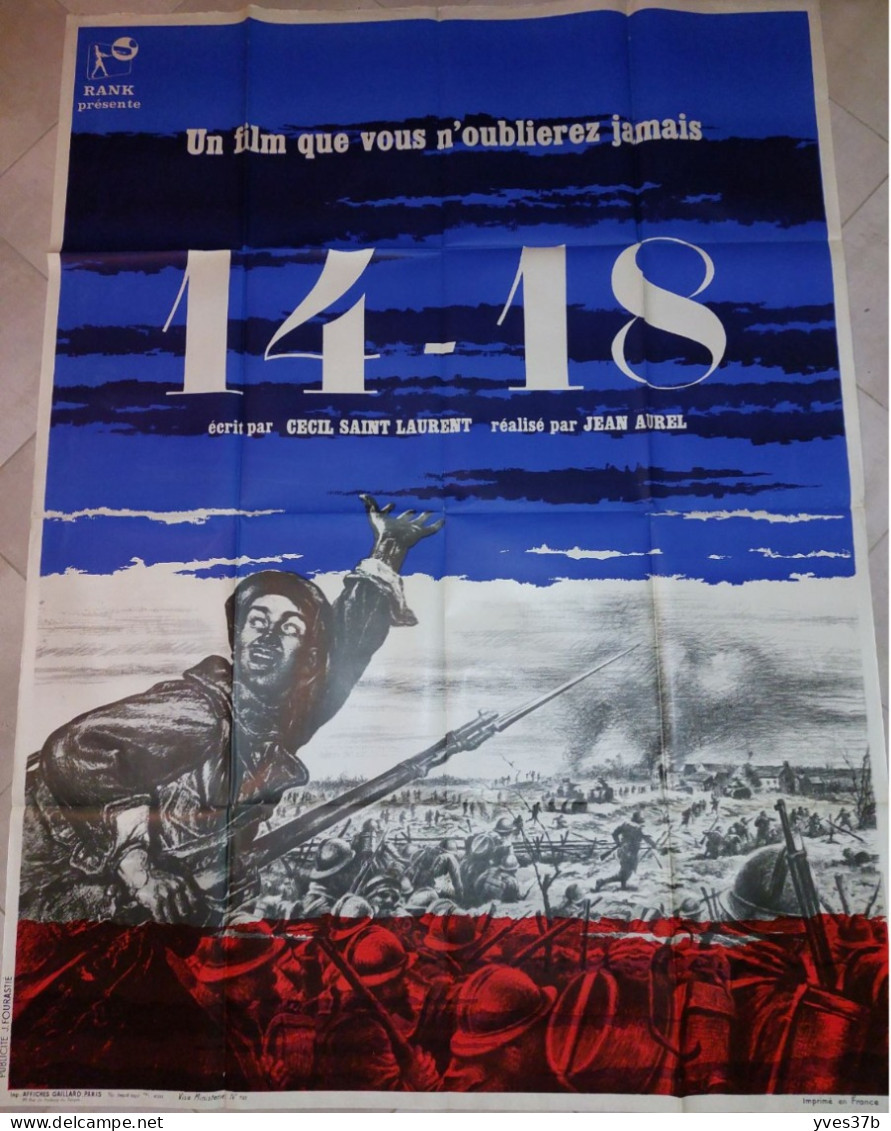 "14-18" Cécil  St-Laurent, Jean Aurel...1963 - Affiche 120x160 - TTB - Afiches & Pósters