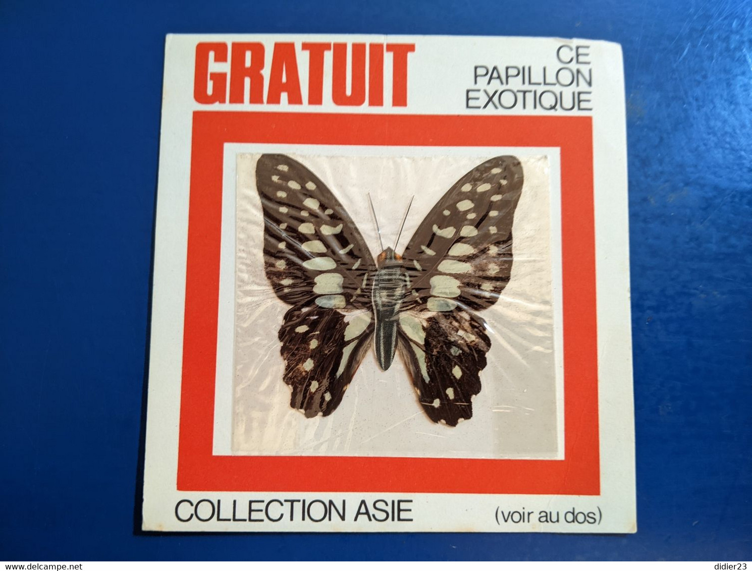 PAPILLON EXOTIQUE PUBLICITE BN BISCUITERIE NANTAISE 1971 - Papillons