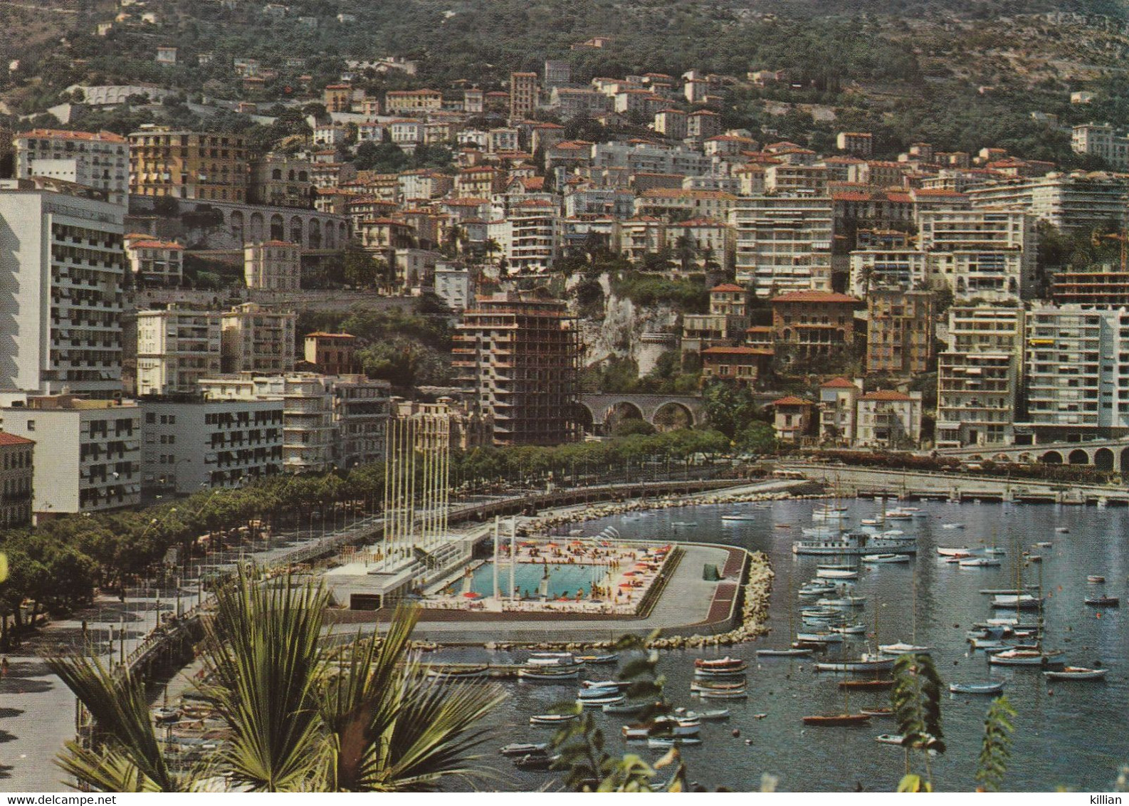 Monaco La Contamine ,la Piscine Olympique Et Un Coin Du Port - La Condamine