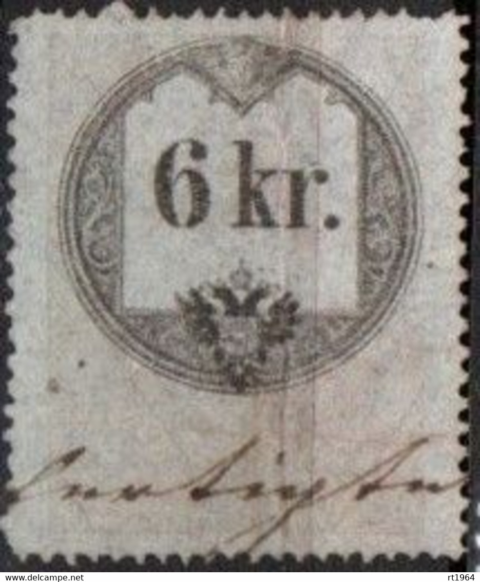 HUNGARY - TAX 6 Kr - Revenue Stamps