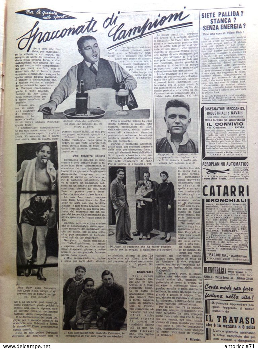 La Tribuna Illustrata 20 Agosto 1939 Grandi Manovre Assam Duce Vacanze Processi - Weltkrieg 1939-45