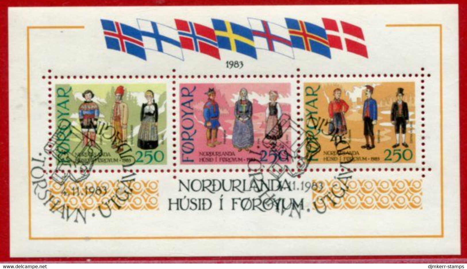 FAEROE ISLANDS 1983 Nordic House Block Used..  Michel Block 1 - Faroe Islands