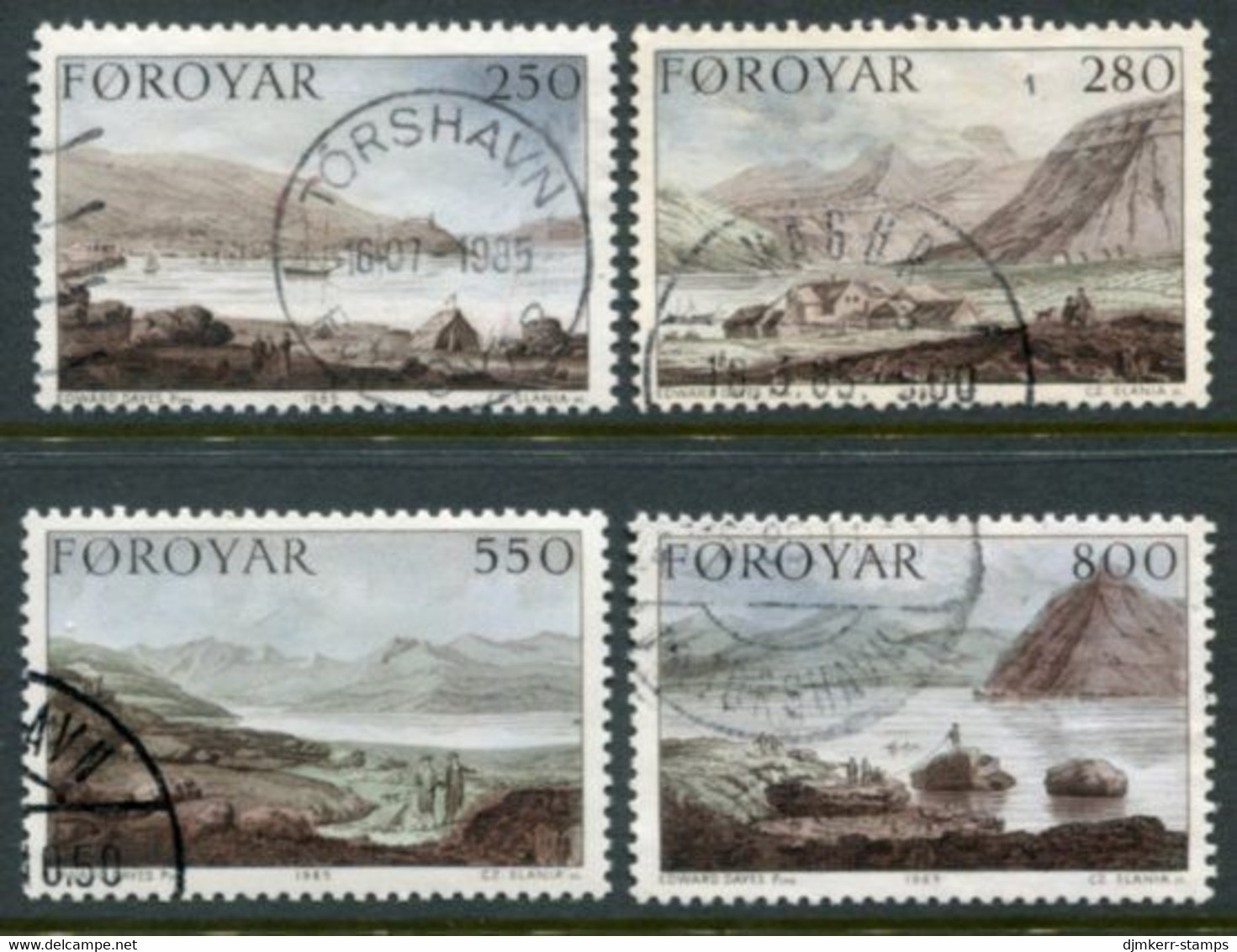 FAROE IS. 1985 Landscape Paintings Used.  Michel 112-15 - Faroe Islands