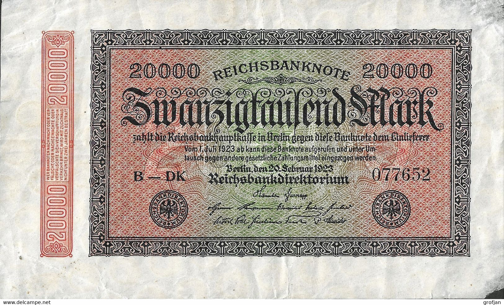 Deutschland - 20.000 Mark 1923 - 20.000 Mark