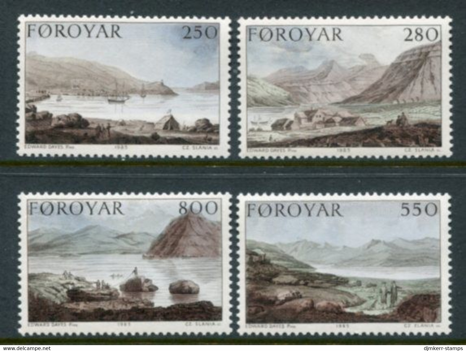 FAROE IS. 1985 Landscape Paintings MNH / **..  Michel 112-15 - Faroe Islands